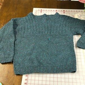 Hand knit wool sweater EUC